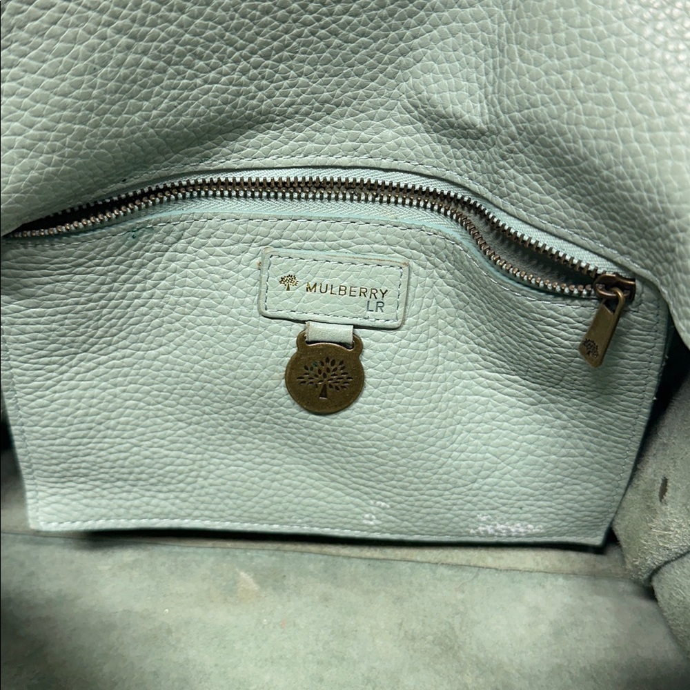 Mulberry Roxanne Satchel Bag Purse Studded Leather Limited Edition Green Gold - Picture 12 of 17